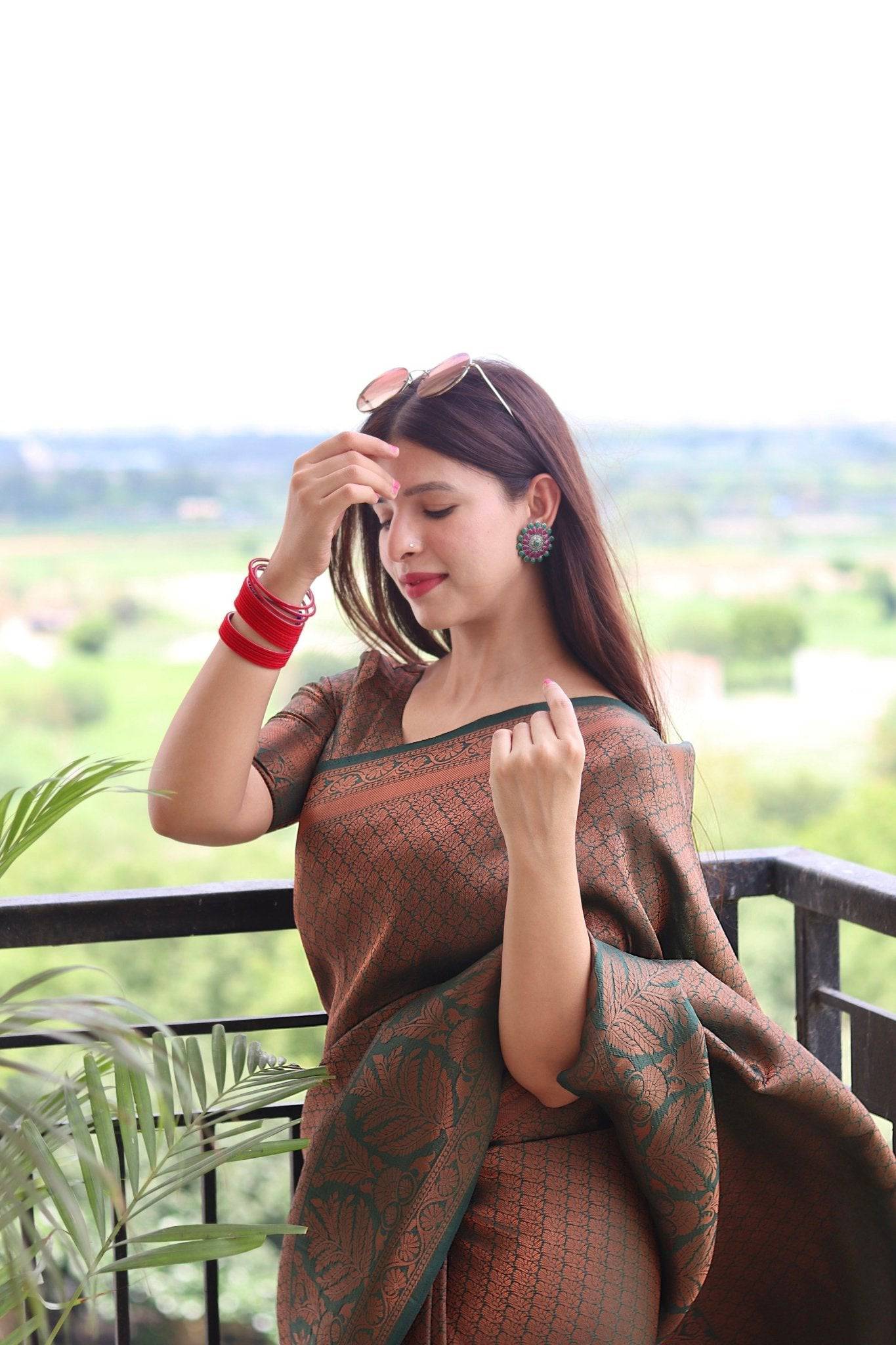 Pure Gaji Silk Saree Weaved With  Zari Comes With Tassels