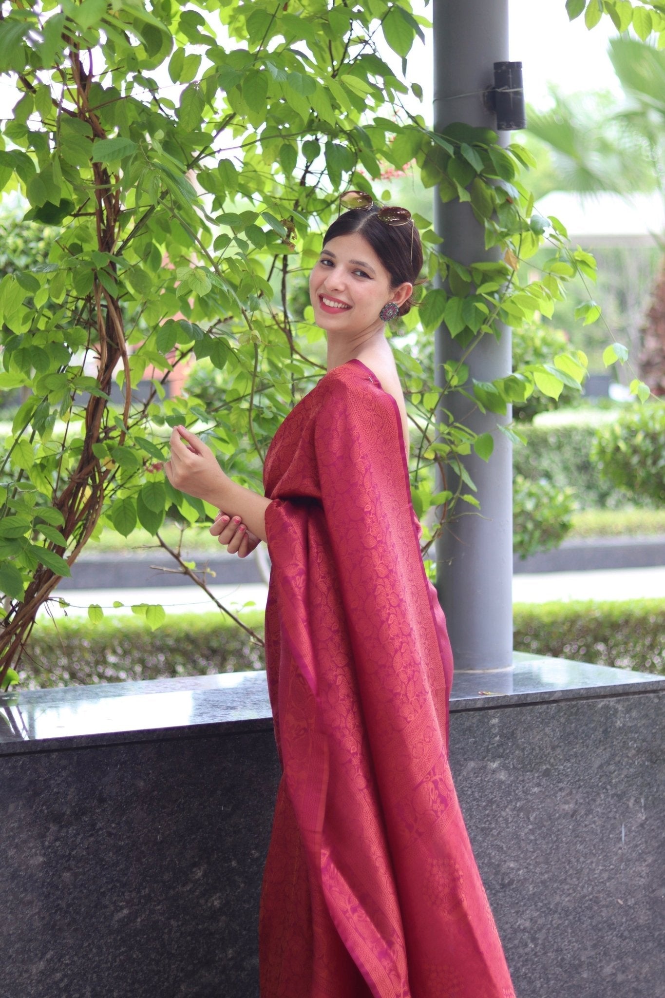 Pure Gaji Silk Saree Weaved With  Zari Comes With Tassels